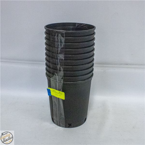 NEW 10@ 1 GALLON HARD NURSERY POT
