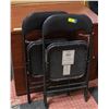 Image 1 : 2 FOLDING BLACK CHAIRS - MINOR SURFACE DAMAGE