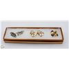 Image 1 : 3 SETS VTG RHINESTONE CLIP-ON EARRINGS