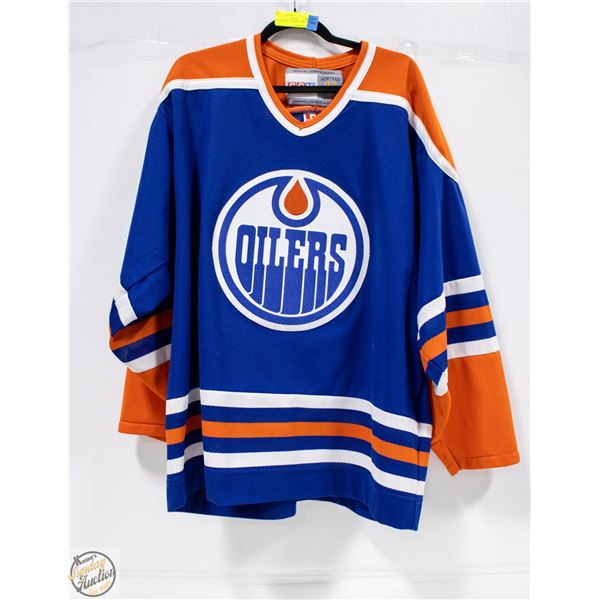 OILERS ADULT SIZE LARGE JERSEY