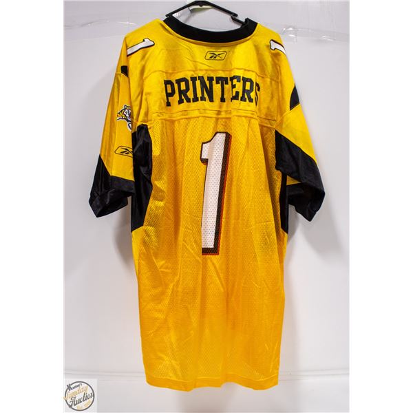 TIGER CATS CFL ADULT LARGE JERSEY WITH