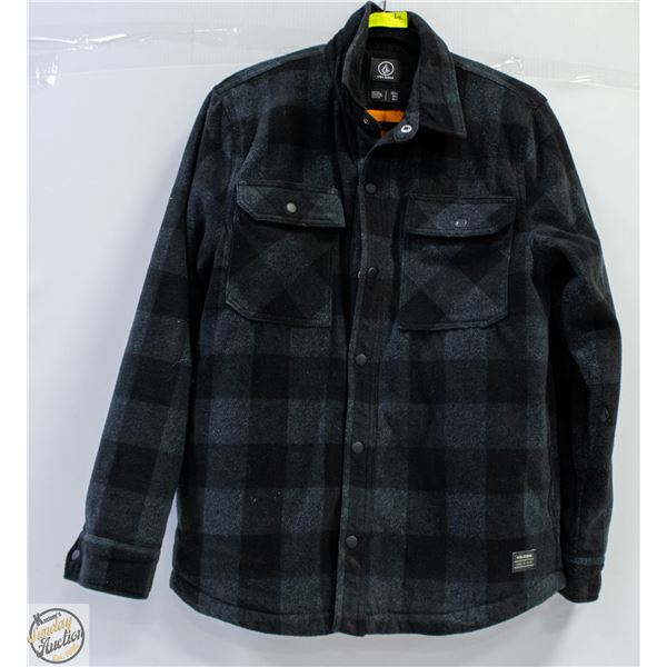 VOLCOM BLACK & GREY SQUARE PATTERNED MEN'S
