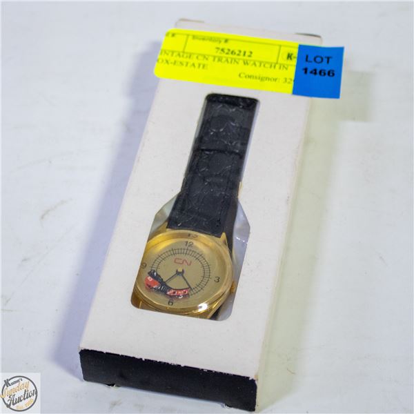 VINTAGE CN TRAIN WATCH IN BOX-ESTATE