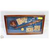 Image 1 : VINTAGE BASEBALL SHADOWBOX 21” W 11”H 1” D