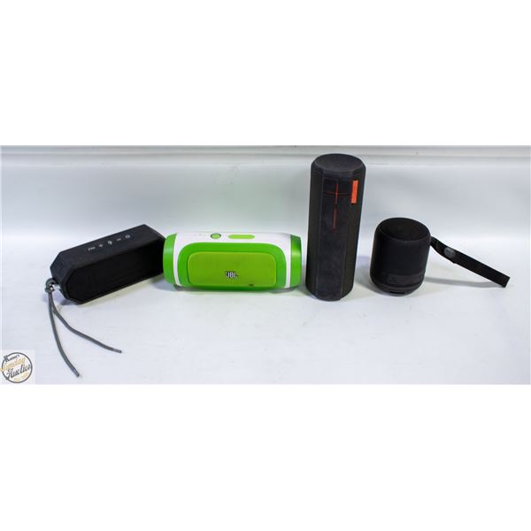 LOT OF WIRELESS SPEAKERS/NO CHARGER