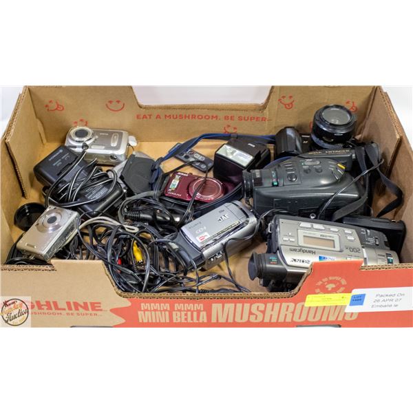 LOT OF CAMCORDERS/CAMERAS