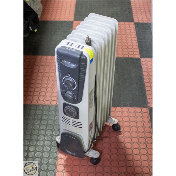 ETL OIL HEATER. TEMP ADJUSTABLE.