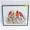 Image 1 : 4 RED CARDINALS SIGNATURE BLACK FRAME BLACK FRAME