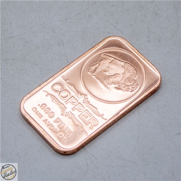 1 OZ COPPER BAR
