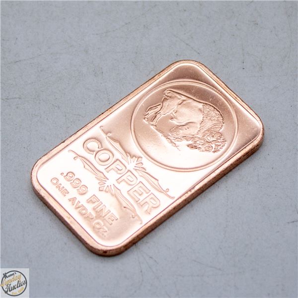 1 OZ COPPER BAR