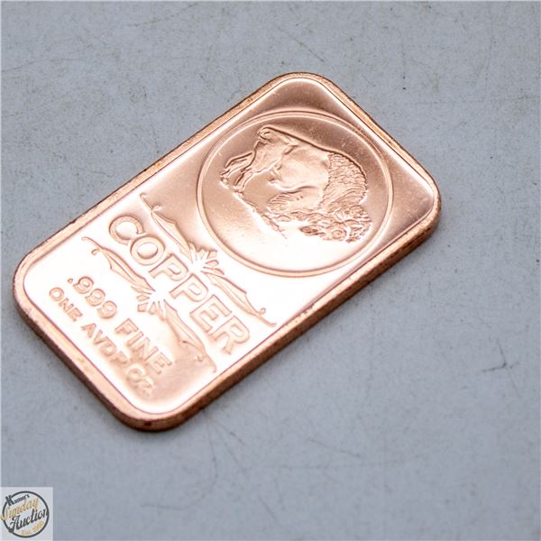 1 OZ COPPER BAR