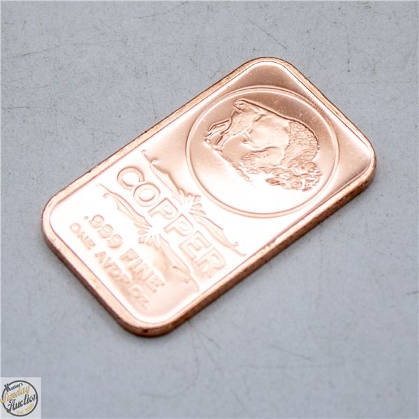 1 OZ COPPER BAR