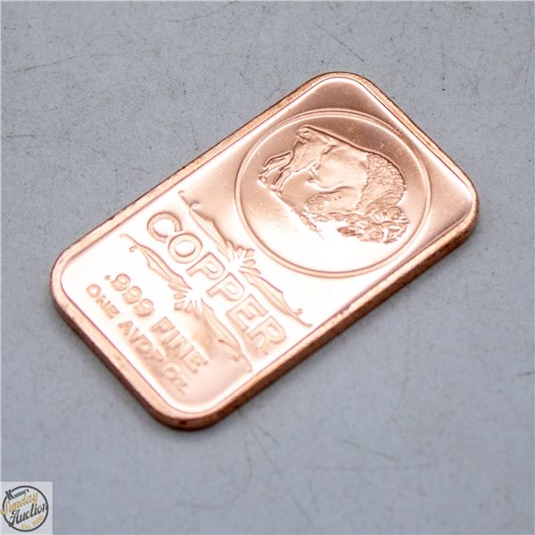 1 OZ COPPER BAR