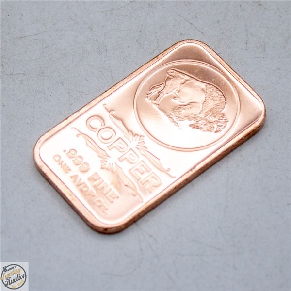 1 OZ COPPER BAR