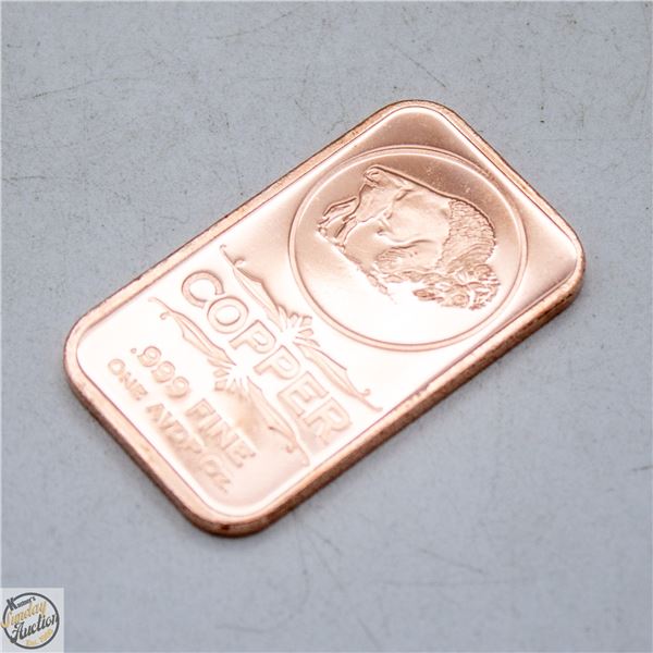 1 OZ COPPER BAR