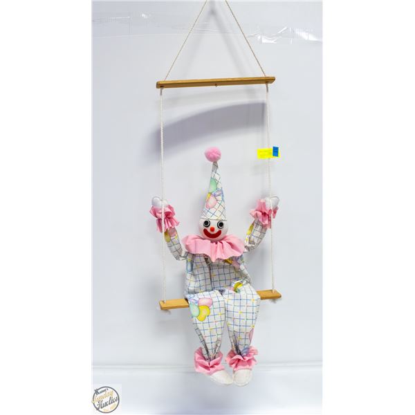 VINTAGE CLOWN "DOLL" ON A SWING 'MARIONETTE' STYLE
