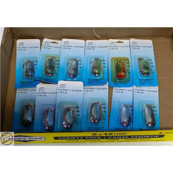 12 NEW ASSORTED FISHING HOOKS JACKFISH/SALMON