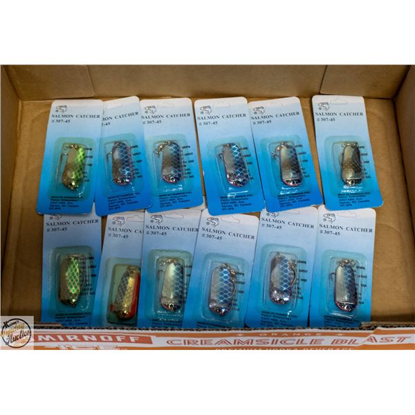 12 NEW ASSORTED FISHING HOOKS JACKFISH/SALMON