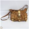 Image 1 : GENUINE MICHAEL KORS BROWN LEATHER CROSSBODY BAG