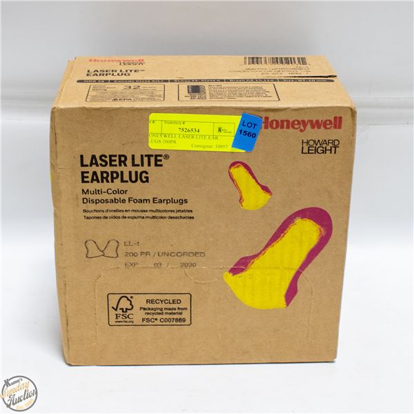 HONEYWELL LASER LITE EAR PLUGS 200PR