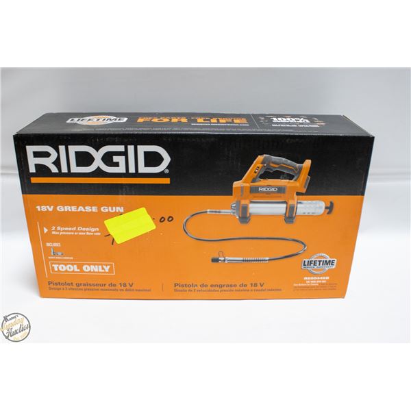 NEW RIDGID 18 VOLT GREASE GUN