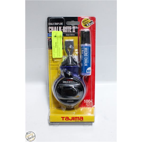 NEW CHALK-RITE 2 KIT 100FT BRAIDED LINE
