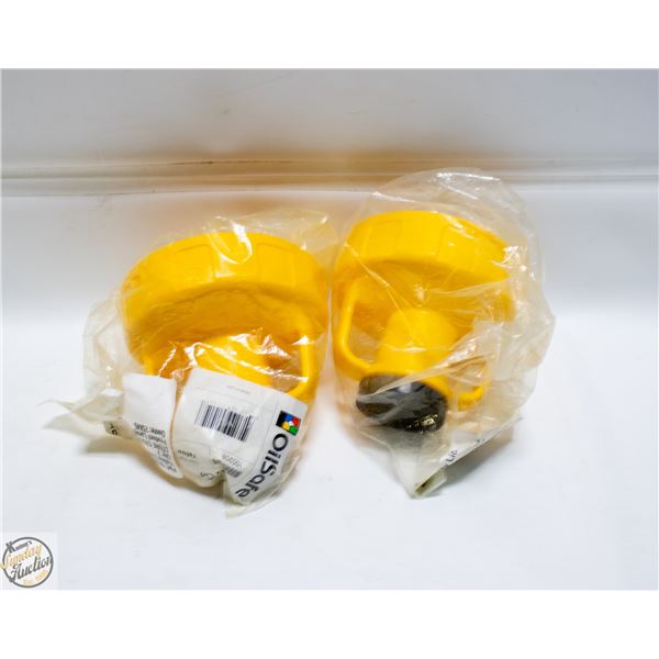 2 NEW 4FTX4FT TOTE FILLER NOZZLE YELLOW