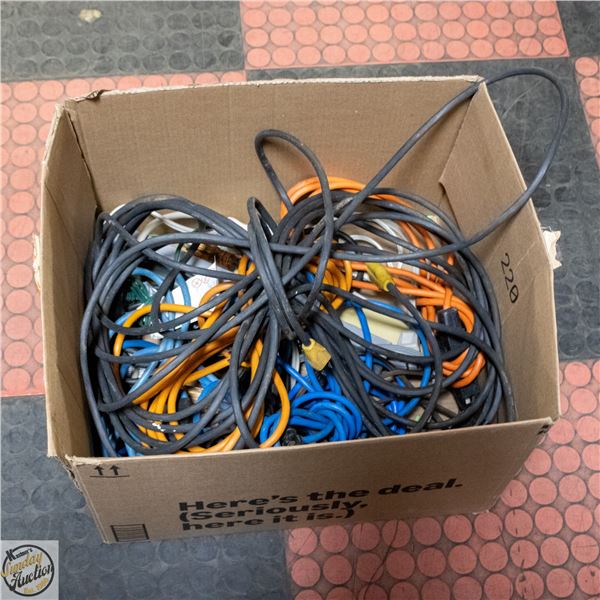BOX OF 12 EXTENSION CORDS FROM 6'