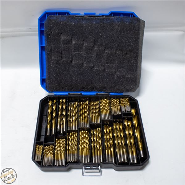 DRILL BITS W/CASE VARIOUS SIZES