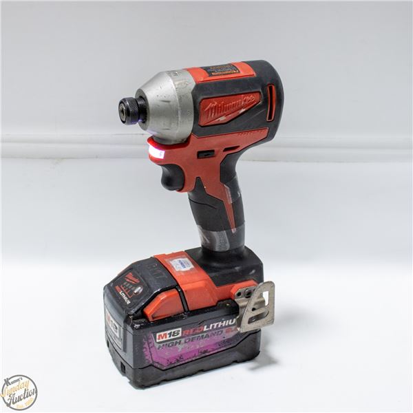FLAT W/1 MILWAULKEE DRILL W/BATTERY