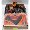 Image 1 : FLAT ASSORTED DRILLS/MISSING CORDS &
