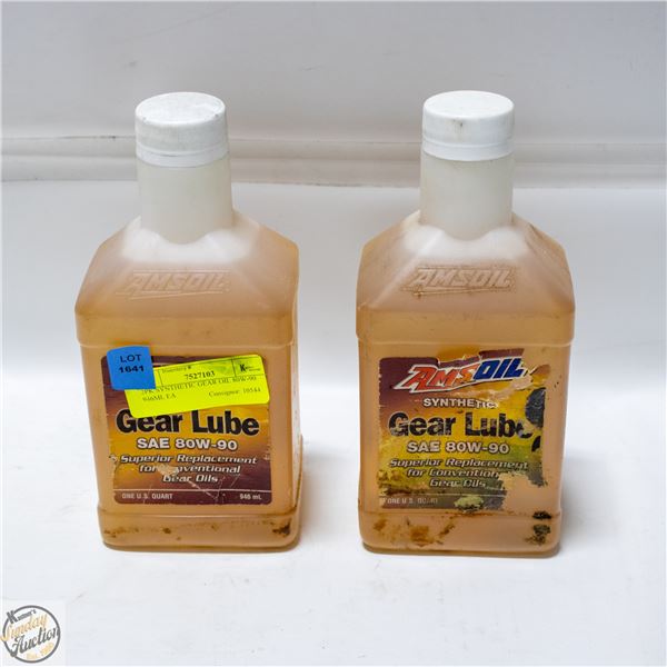2PK SYNTHETIC GEAR OIL 80W-90 946ML EA