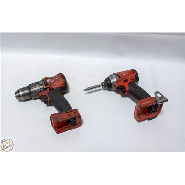 FLAT WITH 2 MILWAULKEE DRILLS