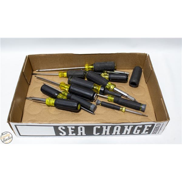 FLAT WITH 12 KLEIN SCREWDRIVERS