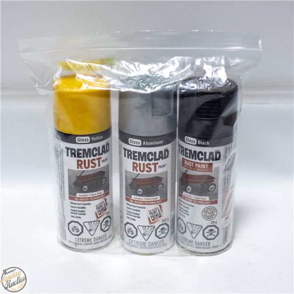 3PK TREMCLAD SPRAY PAINT