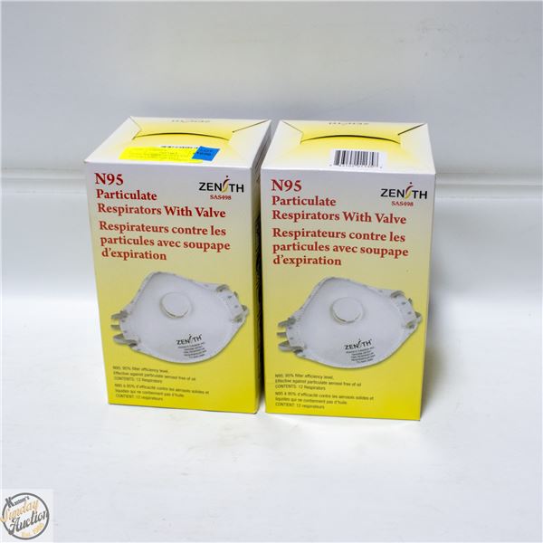 24 PACKS N95 PARTICULATE RESPIRATORS ADVANCE