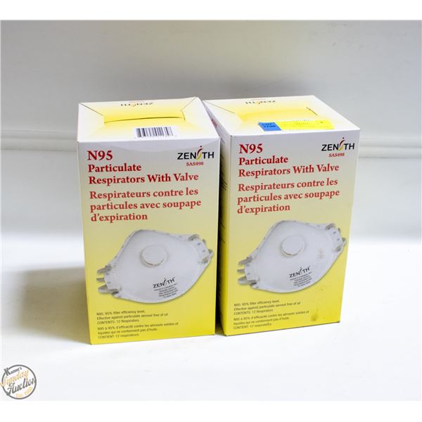 24 PACKS N95 PARTICULATE RESPIRATORS ADVANCE