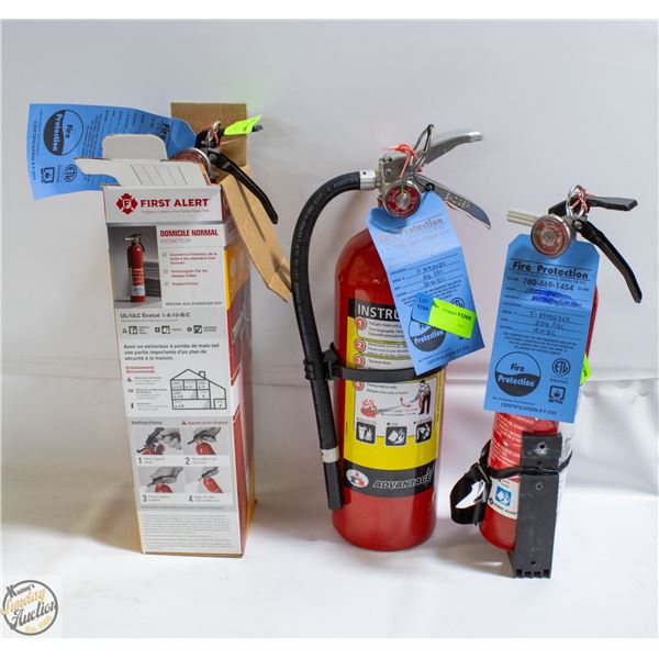 LOT OF 3 FIRE EXTINGUISHERS