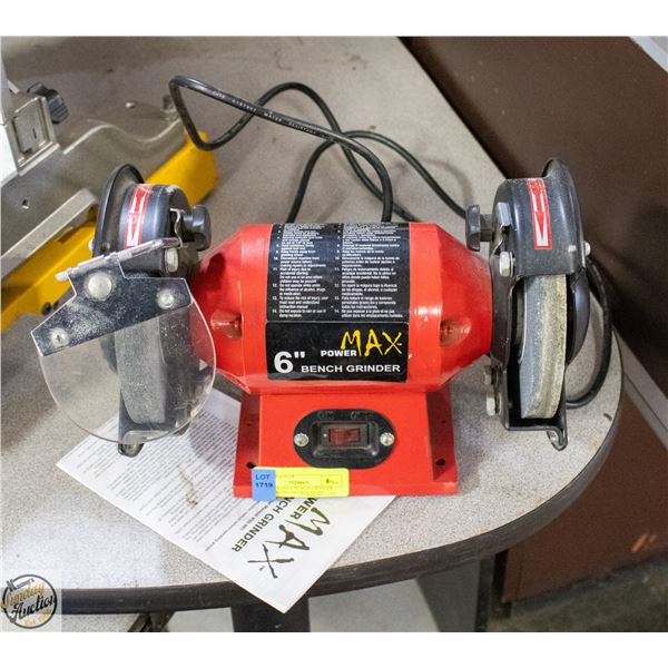6" POWER MAX BENCH GRINDER COMES WITH INSTRUCTIONS