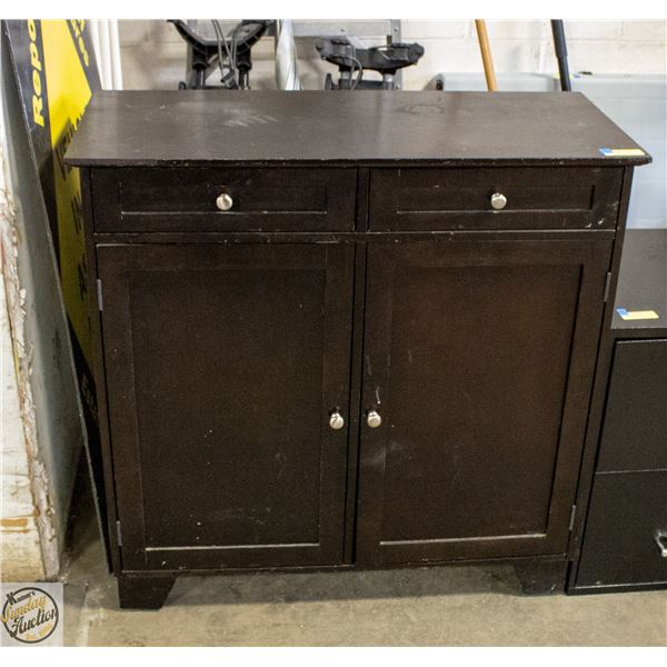 BLACK OCCASIONAL CABINET H-36" W-16" L-36.5"