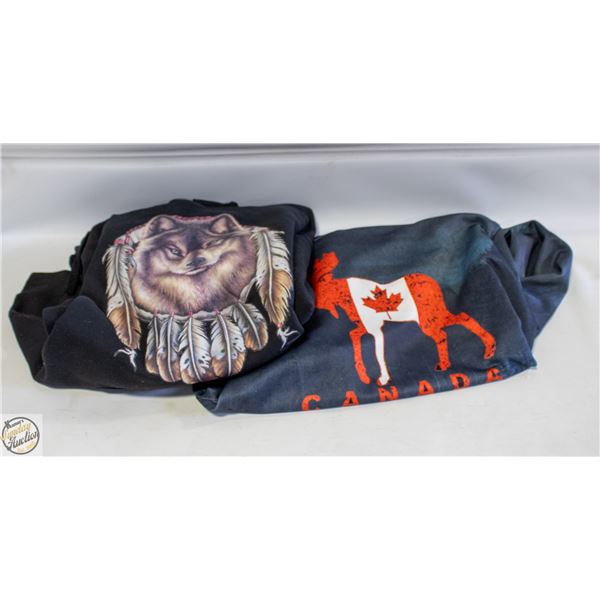 FLAT OF 2 HOODIES XL & L