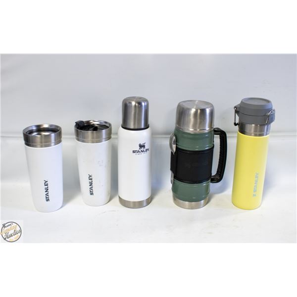 FLAT OF STANLEY DRINKWARE AND FOOD JAR