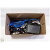 Image 1 : BOX OF CORDS W/ GARMIN GPS & 2 DASH CAMS