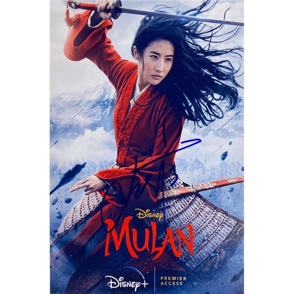 Disney Mulan Liu Yifei facsimile signed movie photo