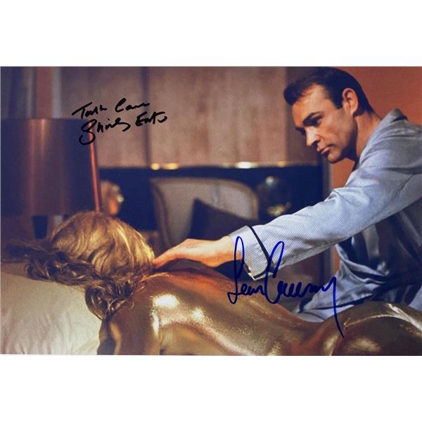 Goldfinger Sean Connery and Shirley Eaton facsimile signed movie photo