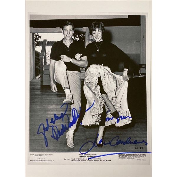 Mary Poppins Dick Van Dyke and Julie Andrews facsimile signed  movie photo