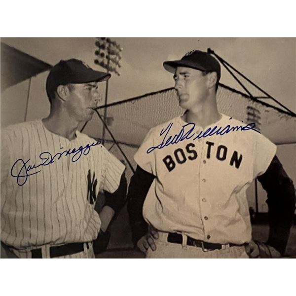 Joe DiMaggio and Ted Williams facsimile signed photo