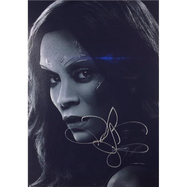 Guardians of the Galaxy Zoe Saldana facsimile signed movie photo