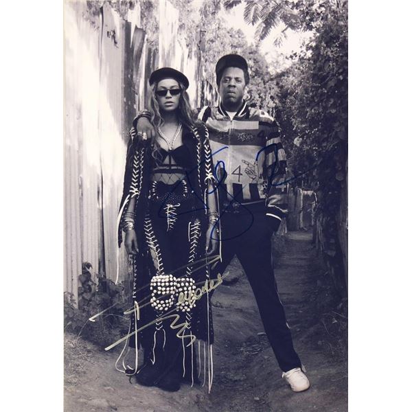 BeyoncÃ© and Jay-Z facsimile signed  photo