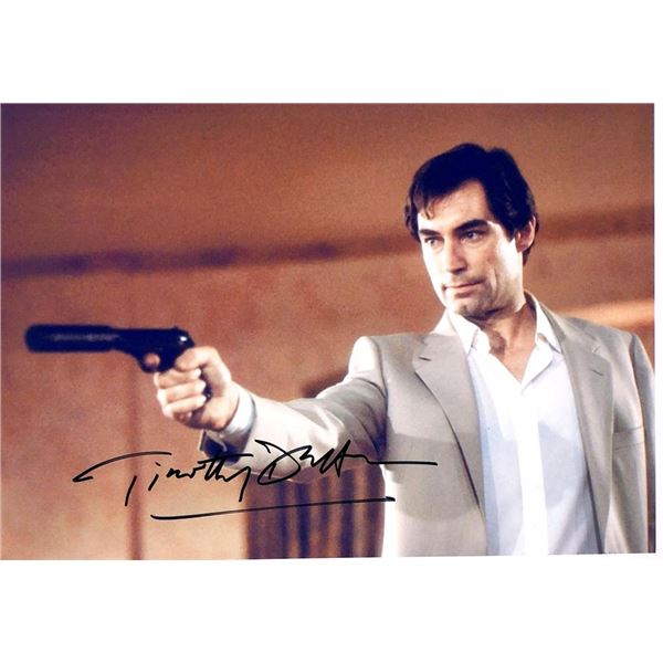 James Bond Timothy Dalton facsimile signed  movie photo